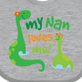 thumbnail image 4 of Inktastic My Nan Loves Me Grandson Dinosaur Boys Baby Bib, 4 of 4