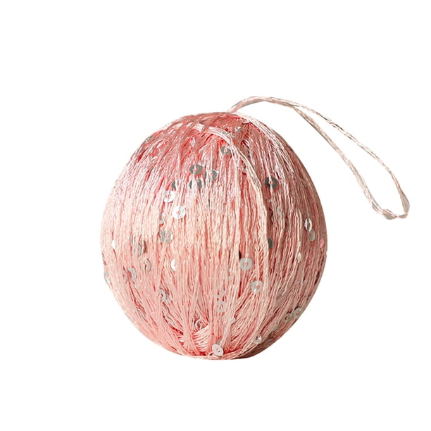 Adorno navideño de bola hecho a mano, tejido navideño, para interiores y exteriores, para colgar en fiestas, bodas, Halloween, Acción de Gracias, San Valentín.