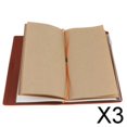 thumbnail image 1 of 2xA6 portátil Manual de cuero creativo Cuaderno de dibujo Bloc de notas 3 piezas, 1 of 10