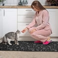 thumbnail image 3 of Black White Gothic Crystal Ball Bird Bat Pattern Kitchen Rugs Sets Of 2,Anti Fatigue Kitchen Mat Rugs Non Slip Washable,Decorative Kitchen Floor Mats for Kitchen,Sink,Laundry,17"X30"+17"X47", 3 of 7