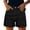 Black, variant on Womens Relaxed Fit Casual High Waist Denim Shorts Summer Casual Hiking Shorts Button Waist with Pockets by Yigetop Black L