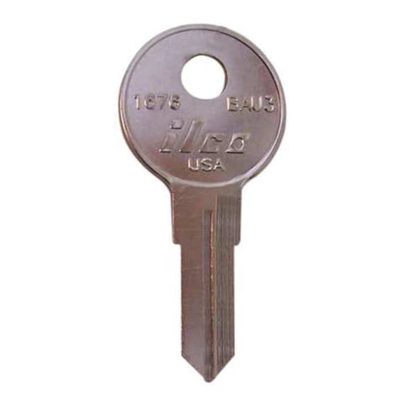 Kaba Ilco Key Blank, Brass, 1676-BAU3, PK10 1676-BAU3