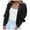 Black, variant on Fiaer Womens Cropped Cardigan Sweaters Long Sleeve Warm Front Open Casual Trendy Solid Color Comfort Tops White XL