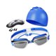 thumbnail image 5 of Juego de 5 gafas y gorro de natación con pinza nasal y tapones para los oídos para piscina. Azul, 5 of 8