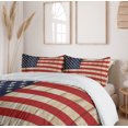thumbnail image 6 of Ambesonne USA Duvet Cover Set, Independence Day in July, 2-Calking, Cream Red Navy Blue, 6 of 7