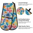 thumbnail image 4 of Dailycode Double Sided Oven Mitt with Loop Heat Resistant Kitchen Long Potholders 7" x 35" Colorful Various Leaf, 4 of 6