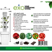 Exo Hydroponics 3 Tier Vertical Garden Planter Tower for Indoor Gardening, Vertical gardening Indoor/outdoor, 12 Stacking Garden Pots, 100% Money Back Guarantee