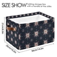 thumbnail image 4 of Yayeee Canvas Storage Basket with Handles for Shelves Fabric Bins Closet Organizer, Red Fireworks Pattern, 4 of 8