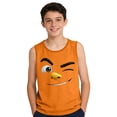 thumbnail image 4 of Cartoon Emoji Graphic Tank Top for Kids Boys, Orange Sleeveless Shirt | Play Tee Moisture Wicking Relaxed Fit, Sizes 4-14 Years,Size 10 T, 4 of 6