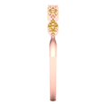 thumbnail image 4 of 0.1 ct Brilliant Round Cut Simulated Yellow Diamond 14k Rose Gold Stackable Band SZ 10, 4 of 6