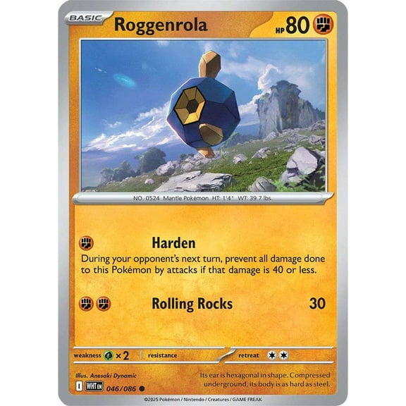 Pokemon White Flare Common Roggenrola #46