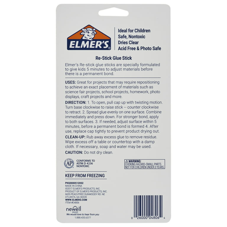Elmer's Re-Stick School Glue Sticks, 0.28-Ounces, 60 Count