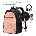 thumbnail image 2 of Pofeuu Donuts With Pink Glaze Print Storage Laptop Backpack with USB Charging Port[Water Resistant] College Computer Bookbag Fits, 2 of 7