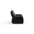 thumbnail image 4 of Furniture of America Faux Leather Judson Loveseat with Console , Black, 4 of 8