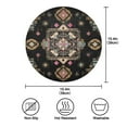 thumbnail image 3 of 15.4" Round Placemat Set of 1 Polyester Fabric Place Mats Non-Slip Dining Kitchen Table Mats for Kitchen Party Decor Abstract Shapes Pattern, 3 of 5