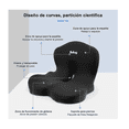 thumbnail image 3 of Cojin De Asiento Soporte Lumbar Respaldo Sillas Auto Oficina Belug Negro, 3 of 5