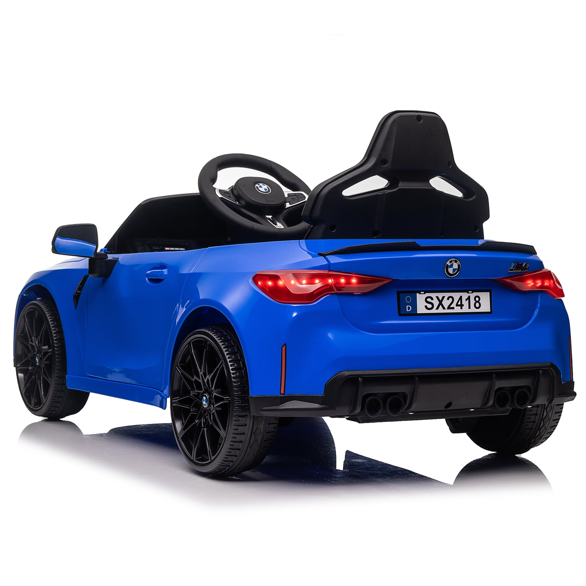 12V Kids Ride on Toy Car Authorized by BMW M4, Kids Electric Car W/Parents Remote Control , Blue
