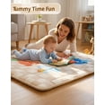 thumbnail image 5 of Tiny Marvels Baby Play Mat for Floor, Super Soft, Non-Slip, Fits 50x50 Playpen,Age_Group 0-5 Years (Sand Checks), 5 of 11