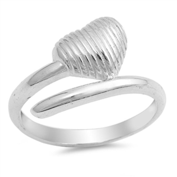 Twisted Knuckle Midi Love Promise Heart Ring 925 Sterling Silver Band Jewelry Female Male Size 10