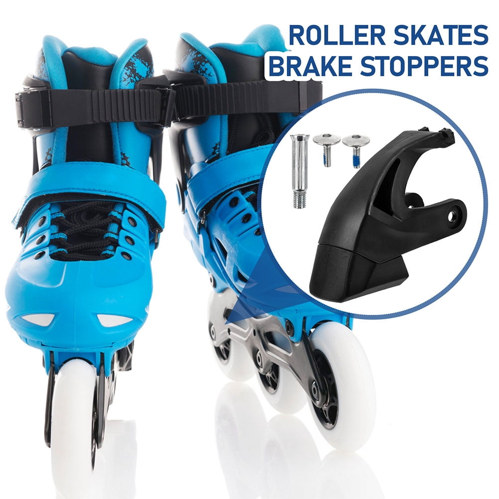 BEADCEST Inline Skate Brake Stopper  Black Rubber Easy Installation for Roller Skates