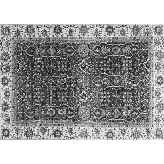 Ahgly Company Indoor Rectangle Abstract Gray Modern Area Rugs, 2' x 3'