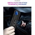 thumbnail image 3 of Motorola One 5G Cellular Phone Case, Hybrid Hard PC Soft TPU Shockproof Protective Case, Ring Car Mount Kickstand, Black, 3 of 12
