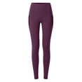 thumbnail image 5 of ClodeEU Women's High Waist Yoga Leggings with Pockets,Stretchy Workout Pants for Running and Daily Wear Wine,Women's Plus XL, 5 of 5