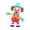Sky Blue, variant on Interactive Dancing Clown Toy with Music LED Lights Educational Early Learning Sensory Toy for Kids Motion Movement