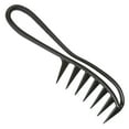 thumbnail image 3 of Xingzhi Knotted Comb Wide Tooth Anti-Static Curly Hairdressing Brush Plastic Extension Comb, Black, 3 of 5