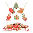 thumbnail image 4 of Allo Decoraciones navideñas Figuras de plástico 12 Piezas Adornos navideños de Hombre de Jengibre para Decoraciones para árboles de Navidad, 4 of 4