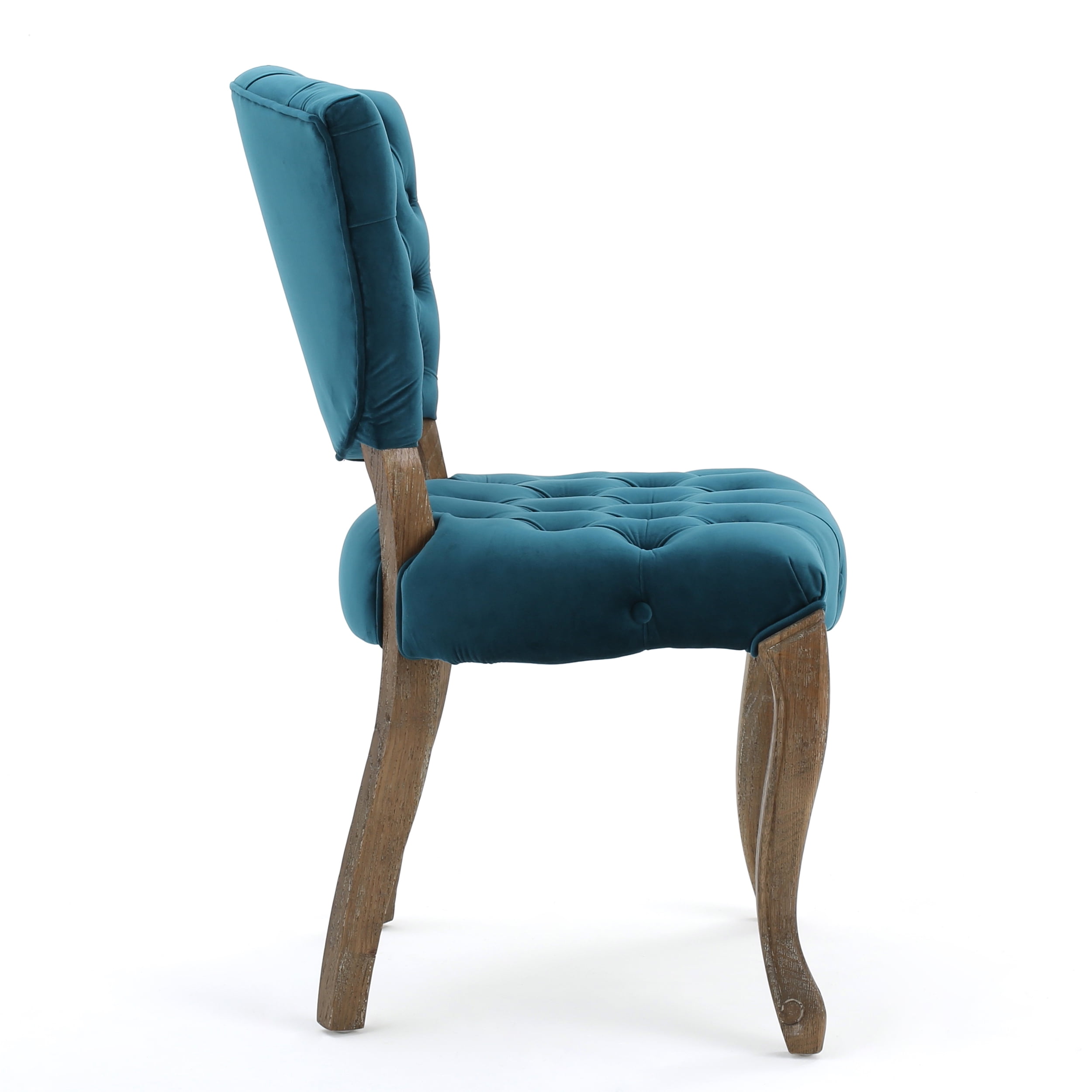 Noble House Sofia Contemporary Velvet Dining Chairs, Set of 2, Dark Teal