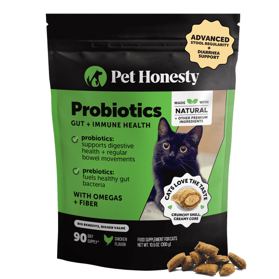Dual Texture Probiotics Gut   Immune Health Supplement for Cats (Chicken Flavor) 10.5oz