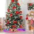 thumbnail image 4 of FMSHPON Beautiful Colorful Snowflakes Xmas Christmas Tree Skirt Stand Mat for Holiday Party Decoration Indoor Outdoor 36 inches, 4 of 6