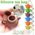 thumbnail image 3 of 2 Pack Creative Silicone Tea Infuser Teapot Shape Tea Filter,Reuseable Tea Coffee Strainer Accessories In Bright Colors, Best Gift in Home Or Offices, 3 of 3