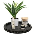thumbnail image 1 of Hpc Decor Bandeja Redonda De 12.0 In Para Decoración Del Hogar, Bandeja De Madera Negra Con Cuentas, Bandeja Redonda Decorativa Para Decoración De Sala De Estar, Mesa De Café, Decoración De Mesa De Co, 1 of 1
