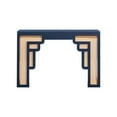 thumbnail image 6 of Suzie Navy & Rattan Console Table, 6 of 6