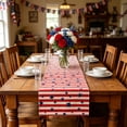 thumbnail image 2 of Independence Day Table Runner Flag and Star Patterns Placemat Holiday Party Decoration 33x183cm Table Runner, 2 of 6