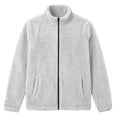 thumbnail image 4 of Husipze Mens Sherpa Fleece Jacket Full Zip Long Sleeve Teddy Fuzzy Cozy Winter Relaxed Fit Coat Insulated Warm Outerwear White M, 4 of 8