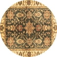 thumbnail image 1 of Ahgly Company Indoor Round Oriental Brown Traditional Area Rugs, 4' Round, 1 of 4