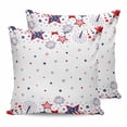 thumbnail image 7 of Outdoor Pillow Covers Throws Fourth of July Patriotic Star on White,Waterproof Pillow Cases Pack of 2 Independence Day Celebration,Durable Cushion Cover Pillowcase for Patio Balcony Couch Garden, 7 of 7