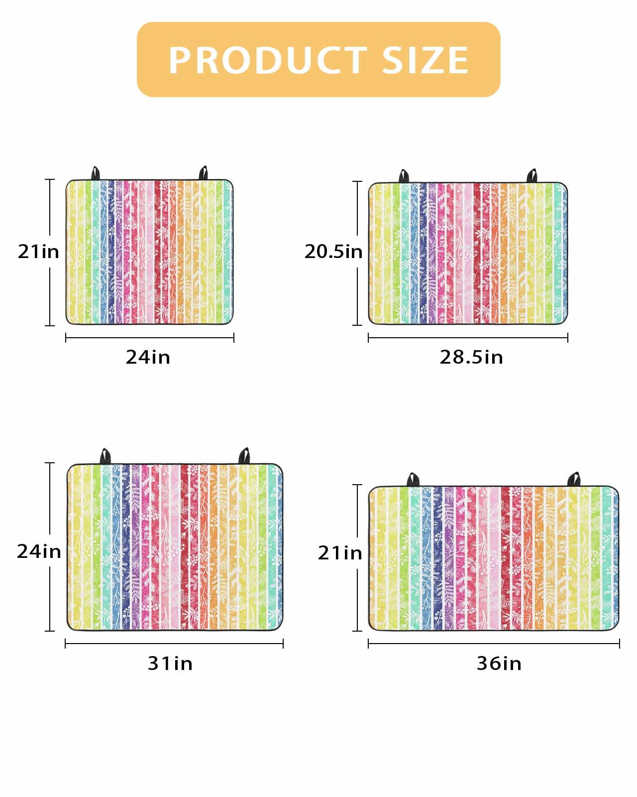 Large Induction Cooktop Protector Mat Dandelion Stove Top Covers for Electric Stove, Rainbow Stripes Modern Minimalist Flowers Decorative Stove Burner Cover Mats, Glass Top Stove Cover