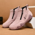 thumbnail image 5 of Womens Shoes,Ankle Boots Comfortable Flat Heel for Winter Daily Wear Warm Ankle Boots for Jeans Outfits,Shoes for Women,Pink,8.5, 5 of 9
