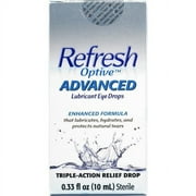 Refresh Optive Lipid Lubricant Triple-Action Relief Eye Drop 0.33oz, 2-Pack
