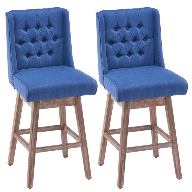 Ktaxon Modern Bar Stools Set of 2, 360 Degree Swivel Bar Chairs
