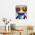 thumbnail image 2 of Nawypu  Happy Frog with Glasses Wall Art Canvas Posters Print Artwork Colorful Cute Funny Animal Frogs Framed for Living Room Kids Room Bedroom Bathroom Modern Home Decor, 2 of 4
