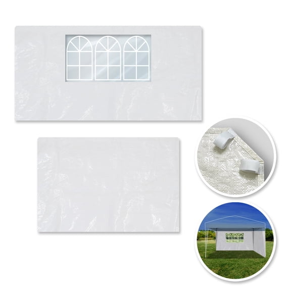 2-Pack Sidewall for 10'x13' Pop Up Tent, Instant Canopy Sidewall Replacement (with Window x1, Without Window x1)