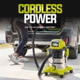 thumbnail image 3 of 24V iON+ 5.3-Gallon Cordless 4.0-Ah Portable Stainless Steel Wet/Dry Vacuum, 3 of 12