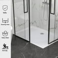 thumbnail image 6 of Tripumer PVC Square Non-Slip Shower Mat Bath Tub Mats 21x 21 inch with  Drain Hole  for Shower Stall Floors  Clear, 6 of 7