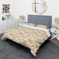thumbnail image 3 of Designart 'Golden Tropical Pattern III' Mid-Century Modern Duvet Cover Set, 3 of 4
