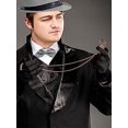 thumbnail image 4 of Gris Años 20 Accesorios de disfraces para hombre Conjunto de aleta de gángster Kit de disfraz de Gran Gatsby Años 20 con sombrero Trilby Bigote Tirantes elásticos Reloj de bolsillo para hombre, 4 of 5